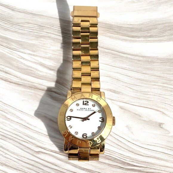 Marc Jacobs AMY Rose Gold Tone Stainless Steel Analog Crystal Wristwatch MBM3077 - Picture 10 of 10